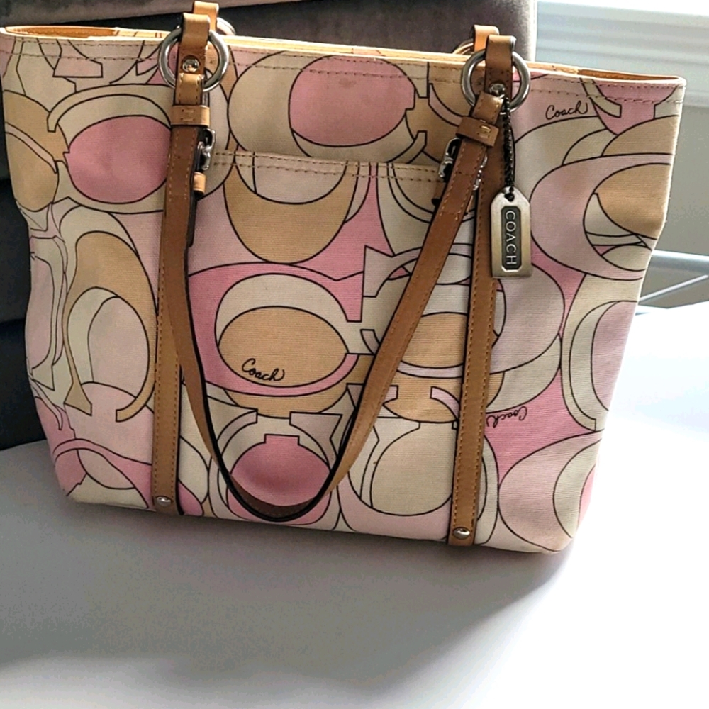 Coach Pink Shoulder Tote